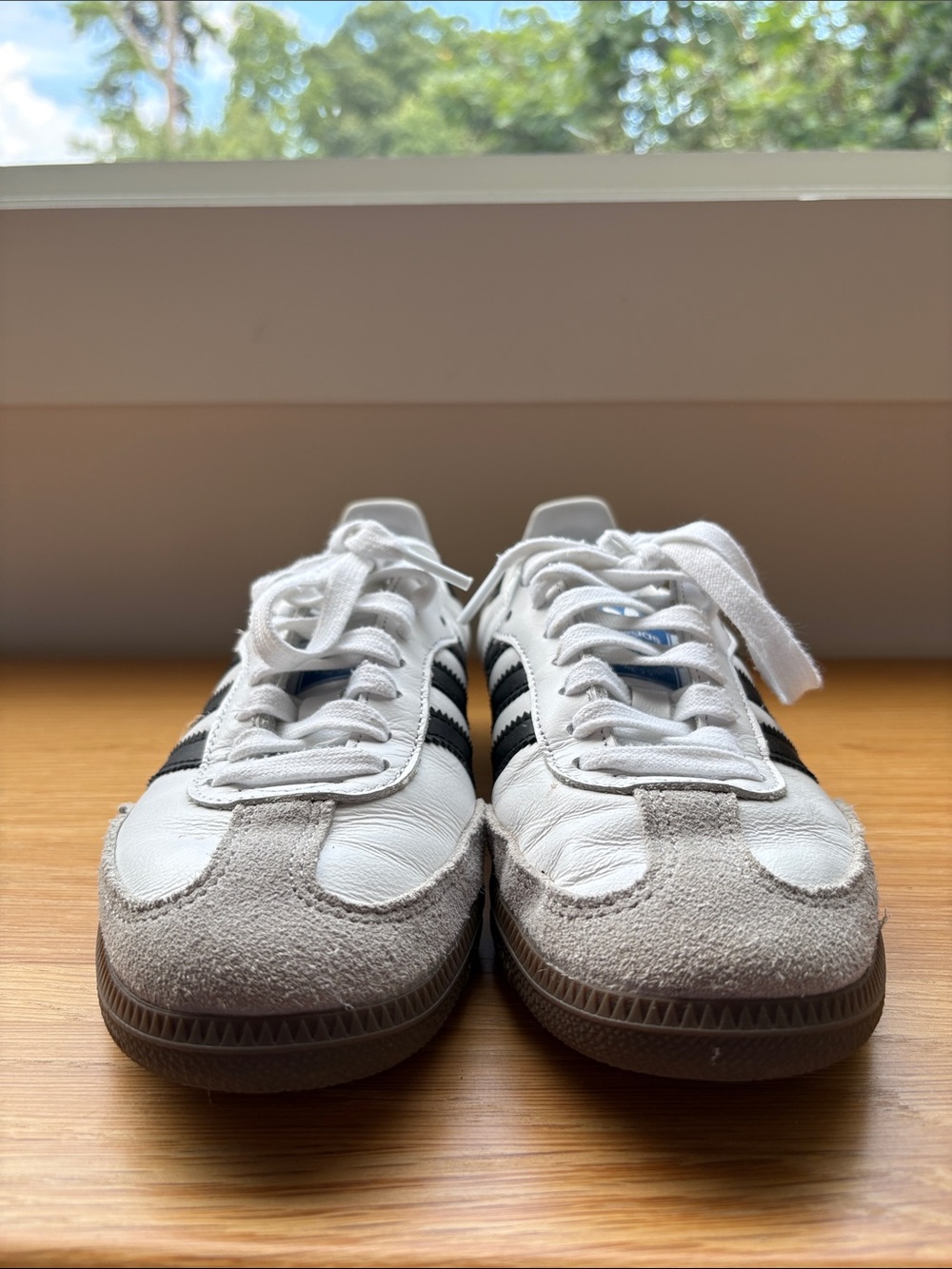 adidas White and Black Retro Trainer Sneakers - Picture 7 of 11